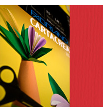 Cartoncino CartaCrea - 35 x 50 cm - 220 gr - ciliegia - Fabriano -  blister 10 fogli
