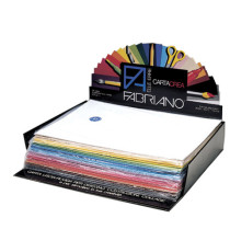 Cartoncino CartaCrea - 35 x 50 cm - 220 gr - colori assortiti - Fabriano - Expo 260 fogli