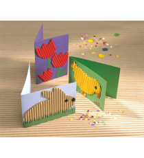 Cartoncino ondulato Cannetè 2200 - 25 x 35 cm - 230 gr - colori assortiti - DECO - conf. 10 fogli