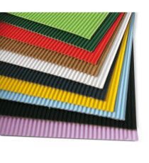 Cartoncino ondulato Cannetè 2200 - 25 x 35 cm - 230 gr - colori assortiti - DECO - conf. 10 fogli