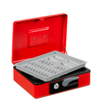 Cassetta portavalori Deluxe - 23 x 18,5 x 8 cm - rosso - Iternet