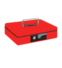 Cassetta portavalori Deluxe - 23 x 18,5 x 8 cm - rosso - Iternet