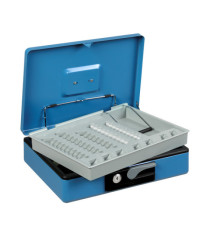 Cassetta portavalori Deluxe - 30 x 23 x 8 cm - blu - Iternet