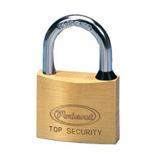 Lucchetto ad arco - ottone massiccio - 7,7 x 5 x 1,6 cm - oro - Metalplus