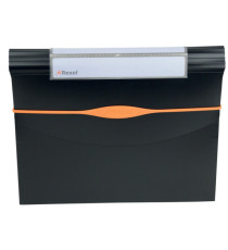 Portadocumenti a soffietto Optima - 13 tasche - 23 x 33 cm - PP- nero - Rexel