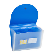 Portadocumenti a soffietto Plastidea -13 tasche - A4 - PP - blu - Iternet