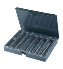 Vaschetta portamonete Aroka con coperchio - 23 x 19 x 7 cm - grigio - Metalplus