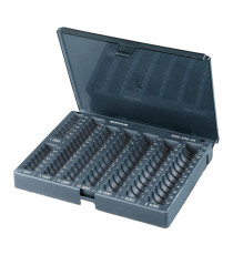 Vaschetta portamonete Aroka con coperchio - 23 x 19 x 7 cm - grigio - Metalplus