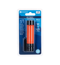 Torcia led arancione a batteria 0.50W 51 lumen 6500K luce fredda 25xH158mm IP20 Distanza massima: 91metri