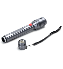Torcia led grigia a batteria 2W 213 lumen 6500K luce fredda 28xH180mm IP20 Distanza massima: 174 metri