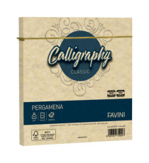 Busta Calligraphy Pergamena - 170 x 170 mm - 90 gr - crema 05 - Favini - conf. 25 pezzi
