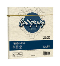Busta Calligraphy Pergamena - 170 x 170 mm - 90 gr - naturale 06 - Favini - conf. 25 pezzi
