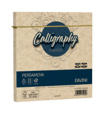 Busta Calligraphy Pergamena - 170 x 170 mm - 90 gr - nocciola 04 - Favini - conf. 25 pezzi