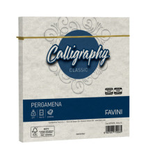 Busta Calligraphy Pergamena - 170 x 170 mm - 90 gr - perla 10 - Favini - conf. 25 pezzi