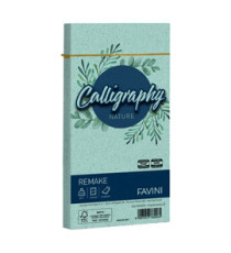 Busta Calligraphy Remake - 110 x 220 mm - 120 gr - acquamarina - Favini - conf. 25 pezzi