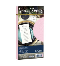Busta Special Events metal - 110 x 220 mm - 120 gr - rosa - Favini - conf. 10 buste