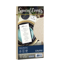 Busta Special Events metal - 110 x 220 mm - 120 gr - sabbia - Favini - conf. 10 buste