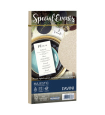 Busta Special Events metal - 110 x 220 mm - 120 gr - sabbia - Favini - conf. 10 buste