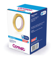 Nastro adesivo - confezionato singolarmente - 15 mm x 66 m - cellophane - trasparente - Comet