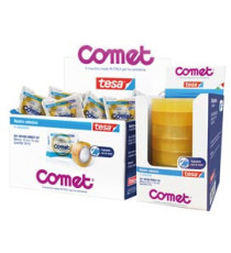 Nastro adesivo - confezionato singolarmente -15 mm x 10 m - cellophane - trasparente - Comet