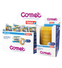 Nastro adesivo - confezionato singolarmente -15 mm x 10 m - cellophane - trasparente - Comet