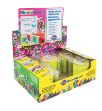 Nastro adesivo con dispenser Memograph - 50 mm x 10 m - PVC - giallo - Eurocel