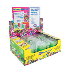 Nastro adesivo con dispenser Memograph - 50 mm x 10 m - PVC - verde - Eurocel