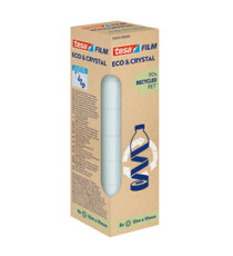 Nastro adesivo Eco & Crystal - 19 mm x 10 m - PET - trasparente - Tesa - torre 8 pezzi