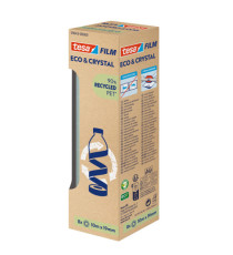 Nastro adesivo Eco & Crystal - 19 mm x 10 m - PET - trasparente - Tesa - torre 8 pezzi