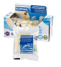 Nastro adesivo Ecophan - confezionato singolarmente - 19 mm x 10 m - acrilico - trasparente - Eurocel