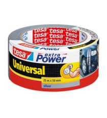 Nastro adesivo Extra Power Universal - 50 mm x 25 m - tela plastificata - grigio - Tesa