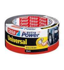 Nastro adesivo Extra Power Universal - 50 mm x 25 m - tela plastificata - nero - Tesa