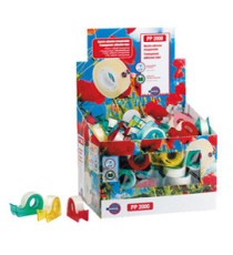 Nastro adesivo in chiocciola - 15 mm x 10 m - acrilico - color assortiti - Eurocel