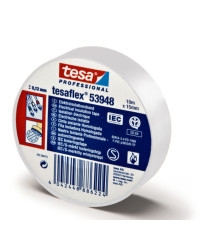 Nastro adesivo isolante - 15 mm x 10 m - PVC - bianco - Tesa