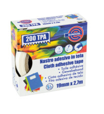 Nastro adesivo telato TPA 200 - 19 mm x 2,7 m - tela plastificata - rosso - Eurocel