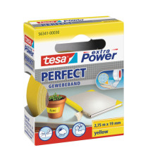 Nastro adesivo telato XP Perfect - 19 mm x 2,7 m - tela plastificata - giallo - Tesa
