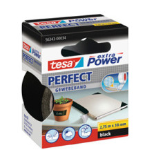 Nastro adesivo telato XP Perfect - 38 mm x 2,7 m - tela plastificata - nero - Tesa