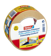 Nastro biadesivo - taglio facilitato - 50 mm x 25 m - PP - bianco - Tesa