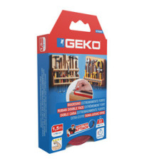 Nastro biadesivo EXTREME Mister Attach - 19 mm x 1,5 m - LDPE - grigio/rosso - Geko