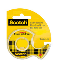 Nastro biadesivo in chiocciola 665 - 12 mm x 6,3 m - acrilico - trasparente - Scotch