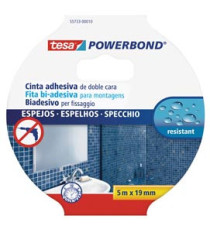 Nastro biadesivo per specchi Tesa Powerbond - 19 mm x 5 m - PE - bianco - Tesa