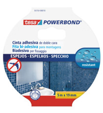Nastro biadesivo per specchi Tesa Powerbond - 19 mm x 5 m - PE - bianco - Tesa