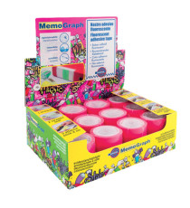 Ricarica nastro adesivo Memograph - 50 mm x 10 m - PVC - rosa - Eurocel
