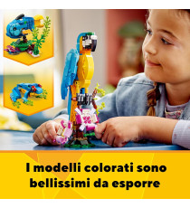 Lego Creator 3in1 - Pappagallo esotico - Lego 31136 si trasforma in una rana o in un pesce Anni 9+ 253pz