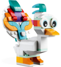 Lego Creator 3in1 - Unicorno magico - Lego 31140 si Trasforma in Cavalluccio Marino o in Pavone 145pz Anni 7+