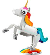 Lego Creator 3in1 - Unicorno magico - Lego 31140 si Trasforma in Cavalluccio Marino o in Pavone 145pz Anni 7+