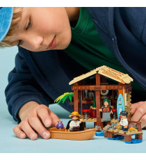 Lego One Piece - La capanna del Villaggio Foosha - Lego 75636 con Barca, Minifigure di Luffy, Shanks e Makino Anni 8+ 299pz