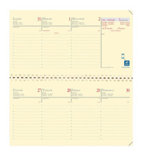 Agenda settimanale Planital 2026 - c/spirale - 8,8 x 17 cm - copertina Soho - blu acciaio - Quo Vadis