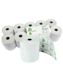 Rotolo per registratore cassa - lunga durata - 57,5 mm x 80 m - 55 gr - diametro esterno 77 mm - anima 12 mm - carta ter