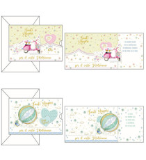 Biglietto auguri Matrimonio - 11,7 x 17 cm - 4 soggetti assortiti - Kartos